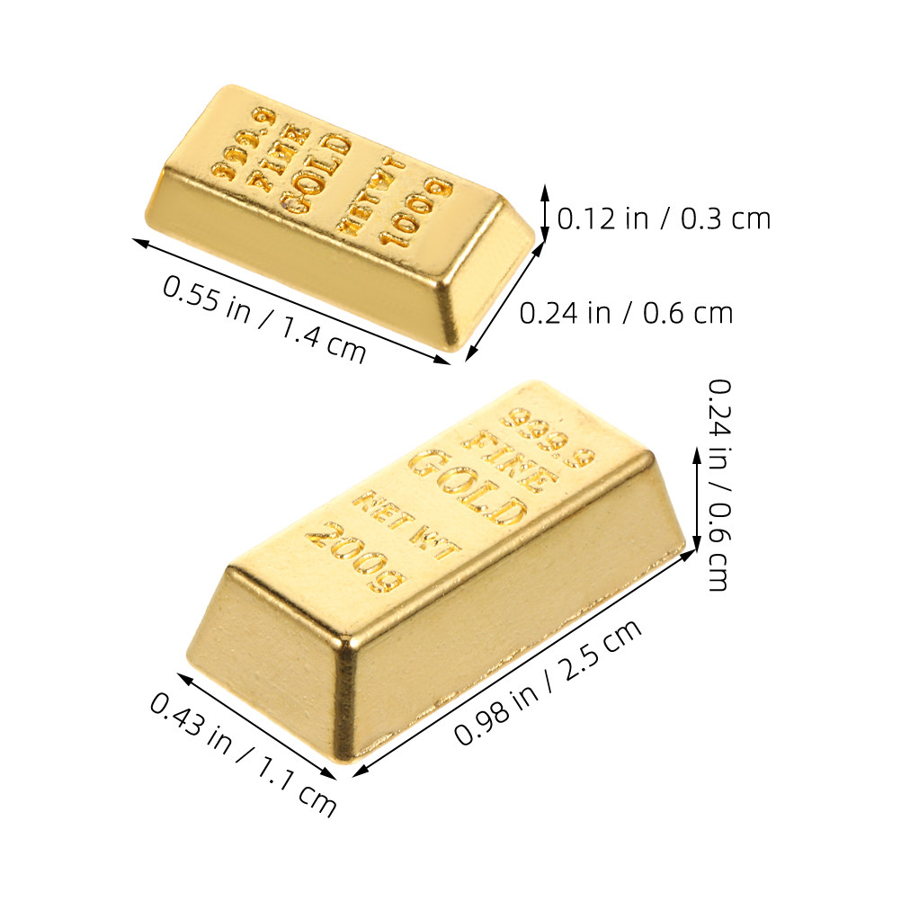 10Pcs Realistic Miniature Gold - Home Decor Simulator ulasan dan harga