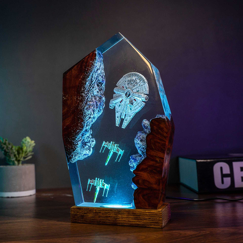 Table Resin Lamp Universe War  - Home Decor Statue ulasan dan harga