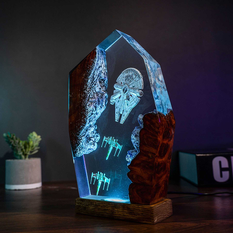 Table Resin Lamp Universe War  - Home Decor Statue ulasan dan harga