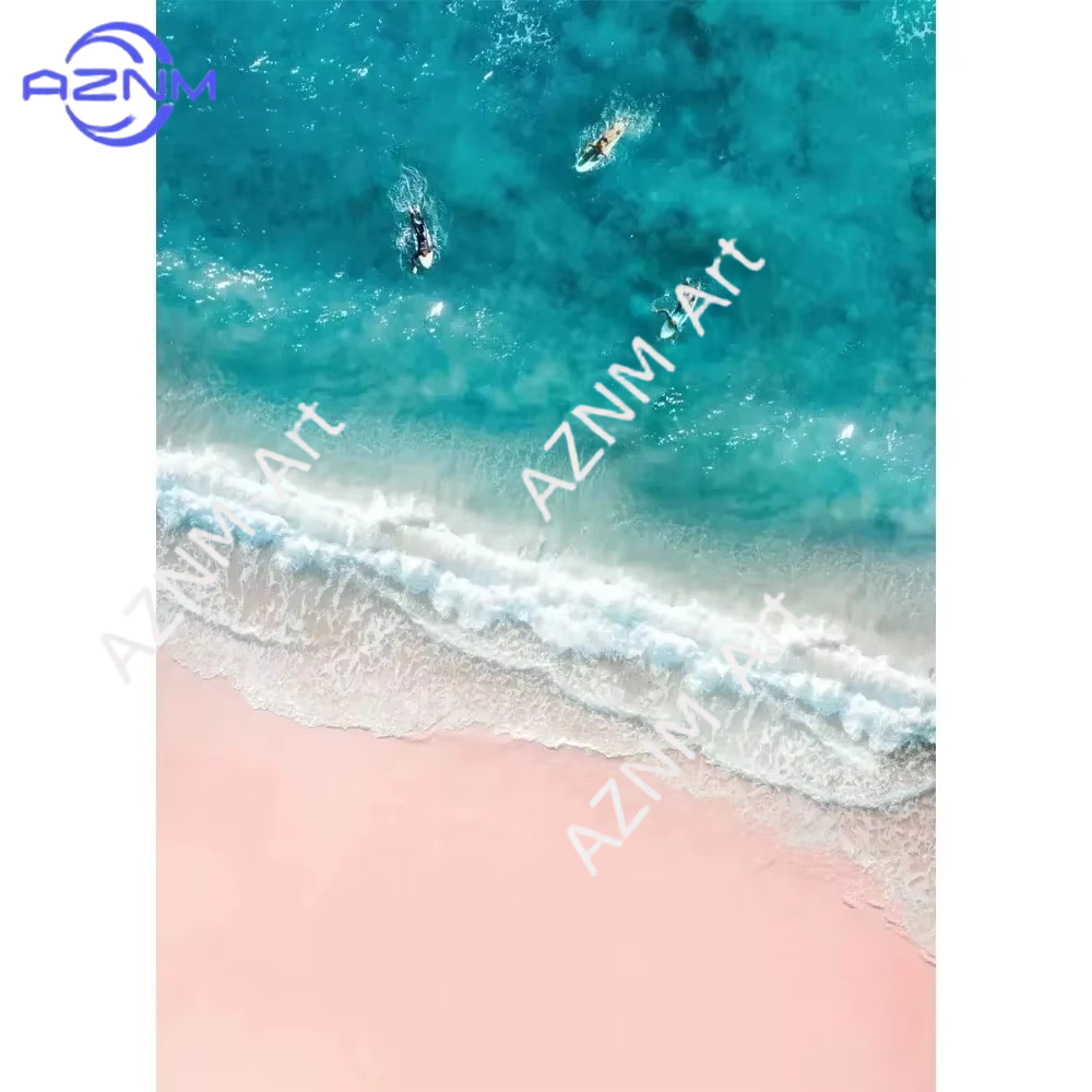 1PC ，Pink Beach Ocean Artwork  - Home Decor Tree ulasan dan harga