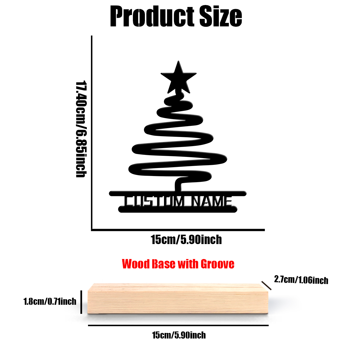 1Pc Custom Name Christmas Tree - Home Decor Tree ulasan dan harga