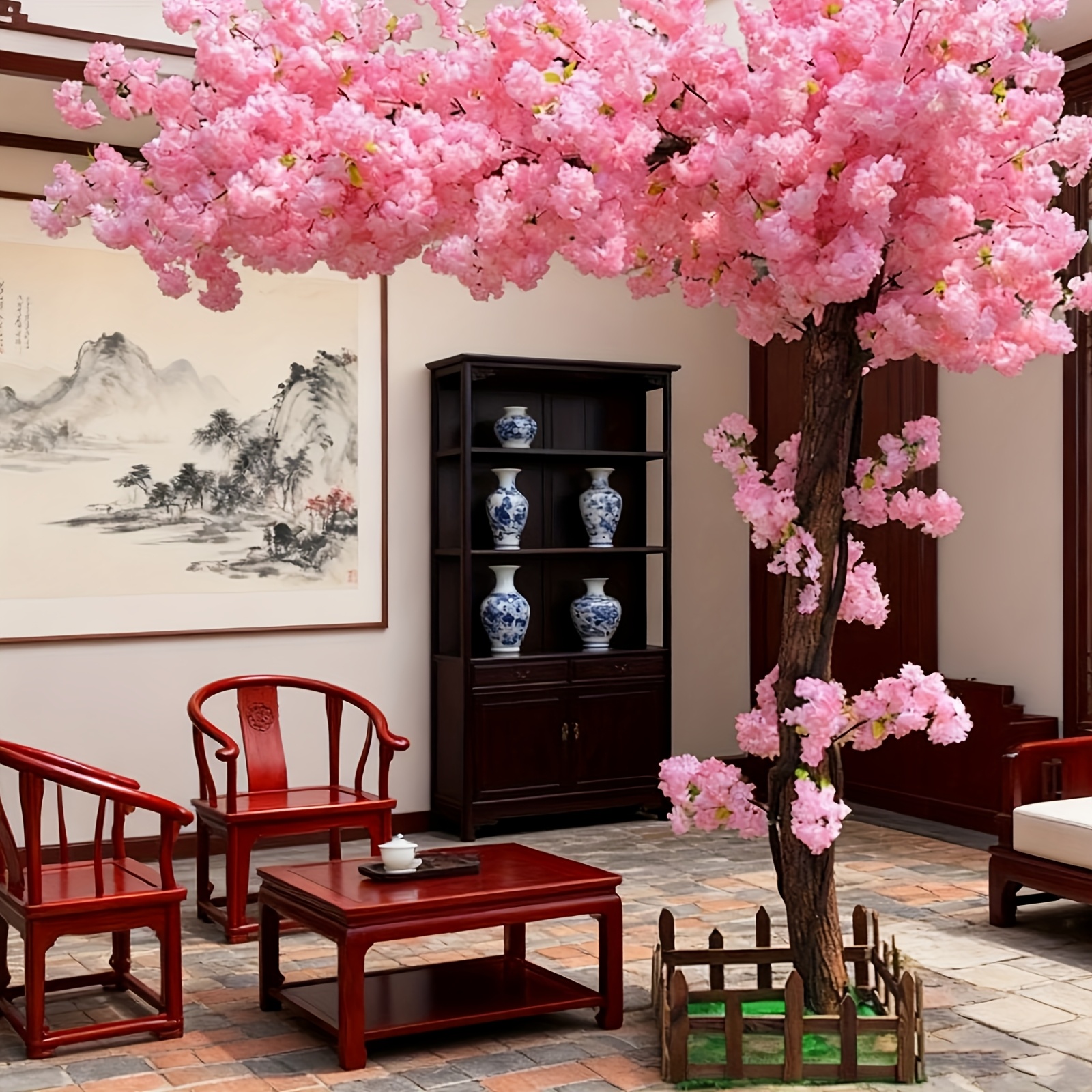 Artificial Cherry Blossom Tree - Home Decor Tree ulasan dan harga