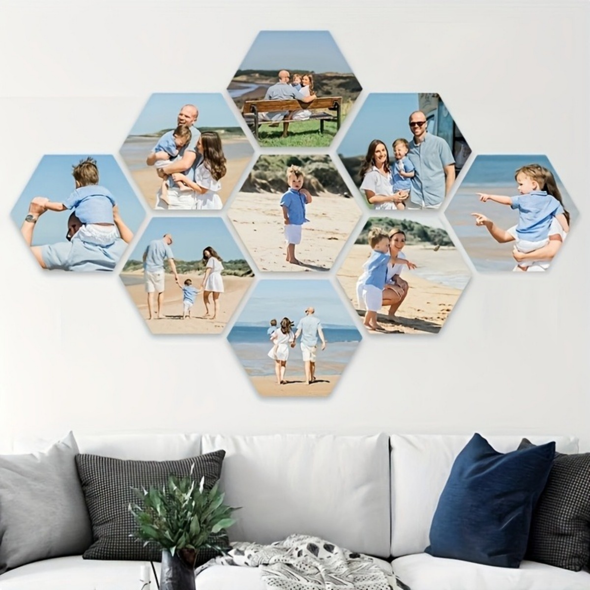 Custom Wall Decor — Modern Hex - Home Decor Rustic ulasan dan harga