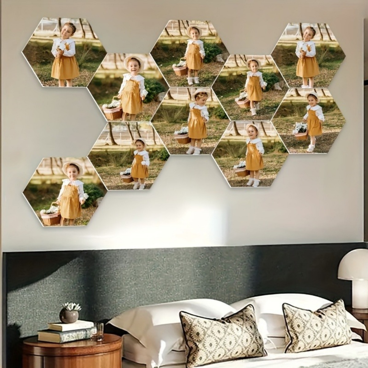 Custom Wall Decor — Modern Hex - Home Decor Rustic ulasan dan harga