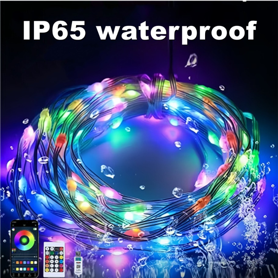 WS2812B LED Light String Smart - Home Decor Garland ulasan dan harga