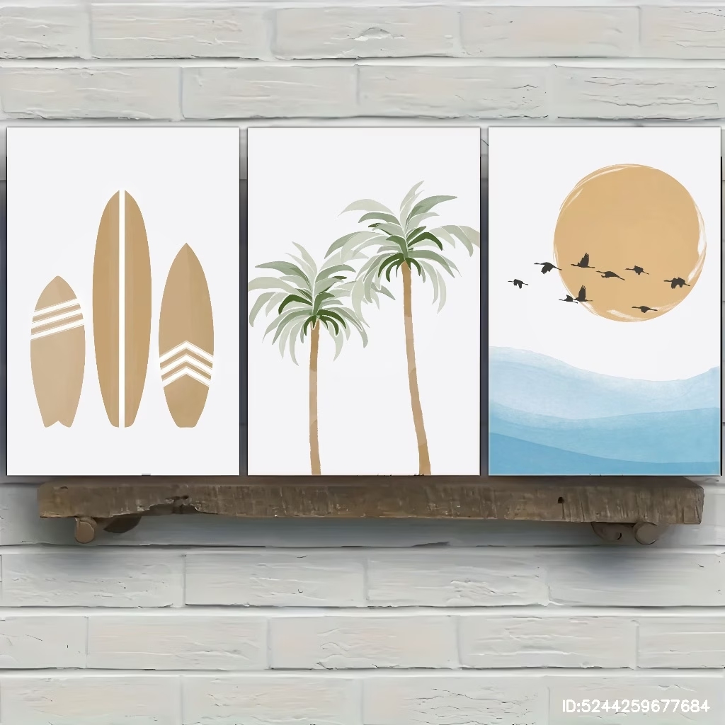 3pcsModern Boho Bird, Sun, Pal - Home Decor Tree ulasan dan harga