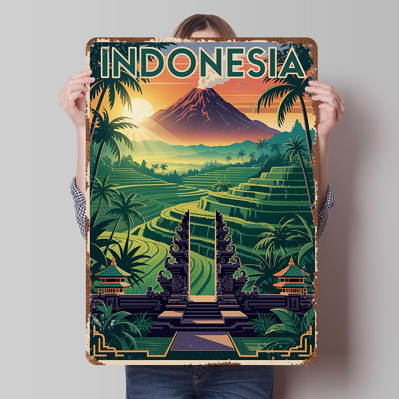 Indonesia Travel Printed Poste - Home Decor Indonesia ulasan dan harga