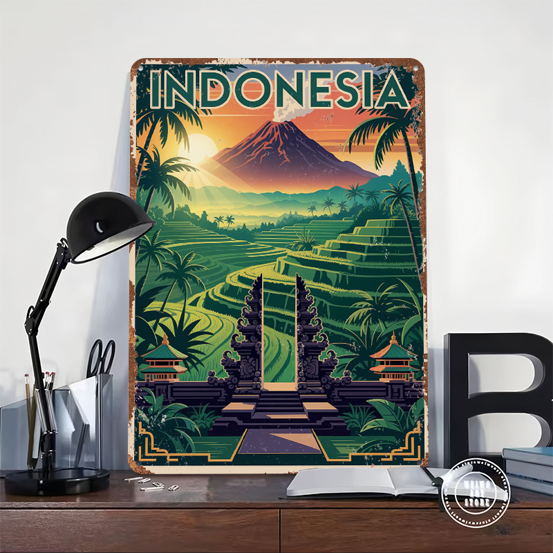 Indonesia Travel Printed Poste - Home Decor Indonesia ulasan dan harga