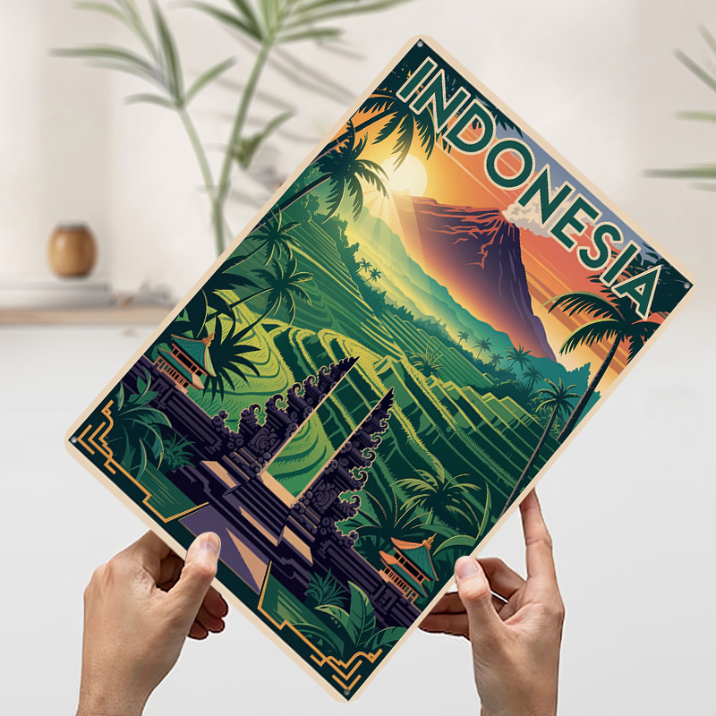 Indonesia Travel Printed Poste - Home Decor Indonesia ulasan dan harga