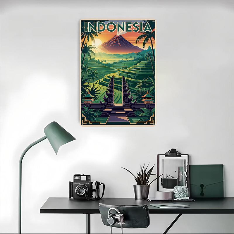 Indonesia Travel Printed Poste - Home Decor Indonesia ulasan dan harga