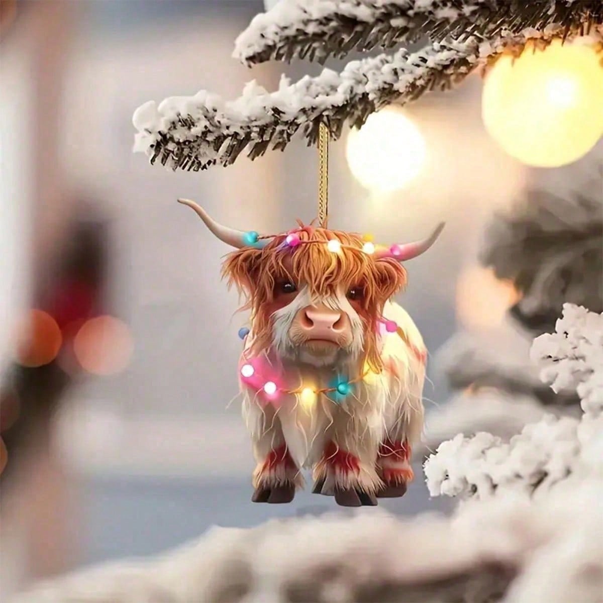 1pc Cute Highland Cow Christma - Home Decor Tree ulasan dan harga