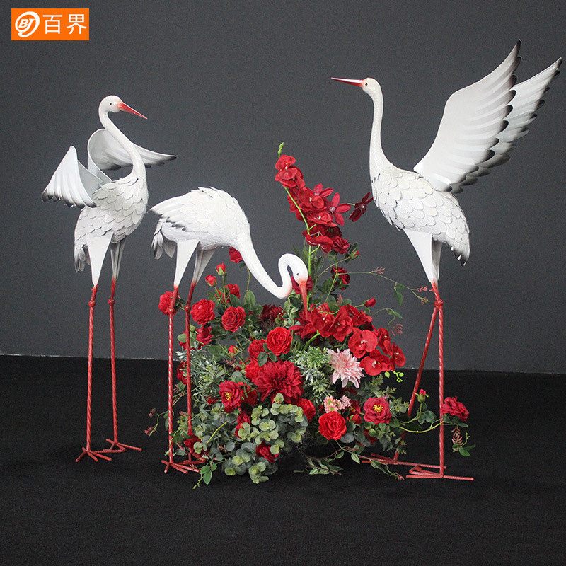 Wrought Iron Red-crowned Crane - Home Decor Simulator ulasan dan harga