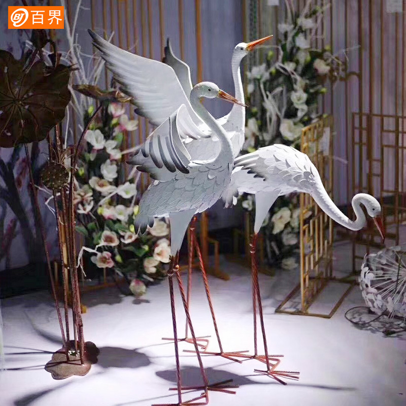 Wrought Iron Red-crowned Crane - Home Decor Simulator ulasan dan harga