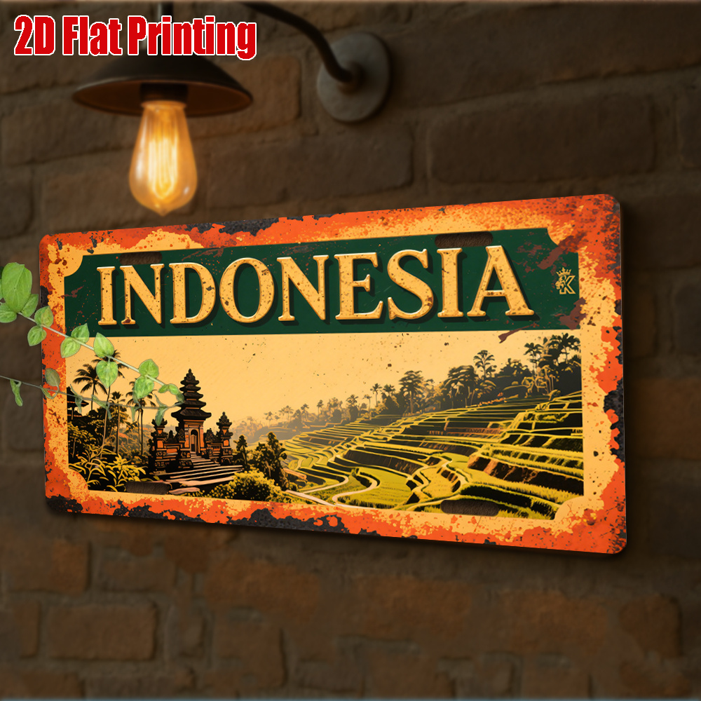 Indonesia Bali Landscape Tin S - Home Decor Indonesia ulasan dan harga