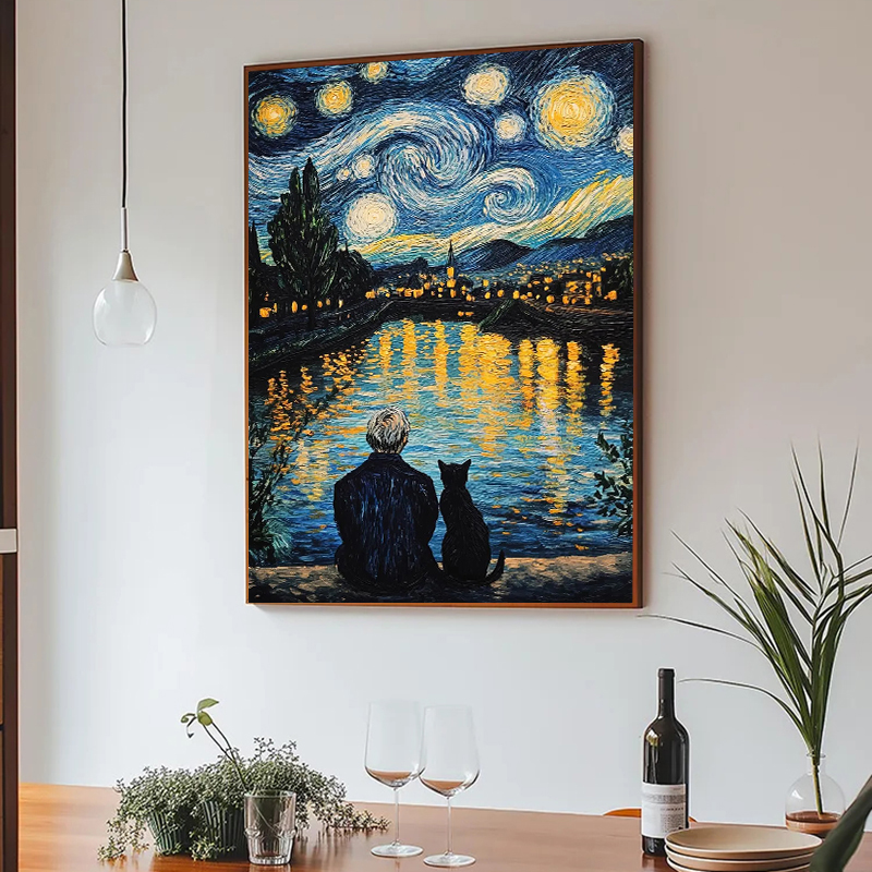 Vintage Abstract Van Gogh Land - Home Decor London ulasan dan harga