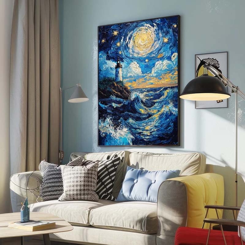 Vintage Abstract Van Gogh Land - Home Decor London ulasan dan harga