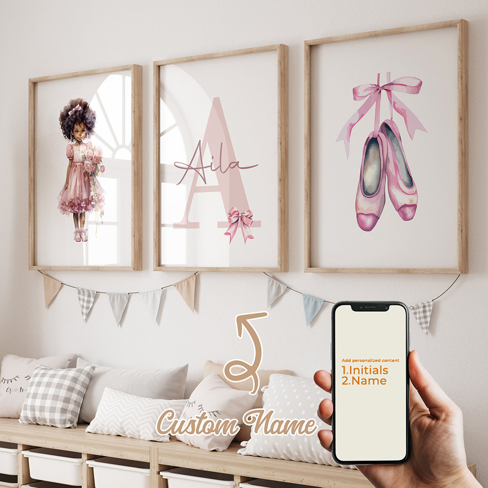 3pcs Personalized Custom Name  - Home Decor Aesthetic ulasan dan harga