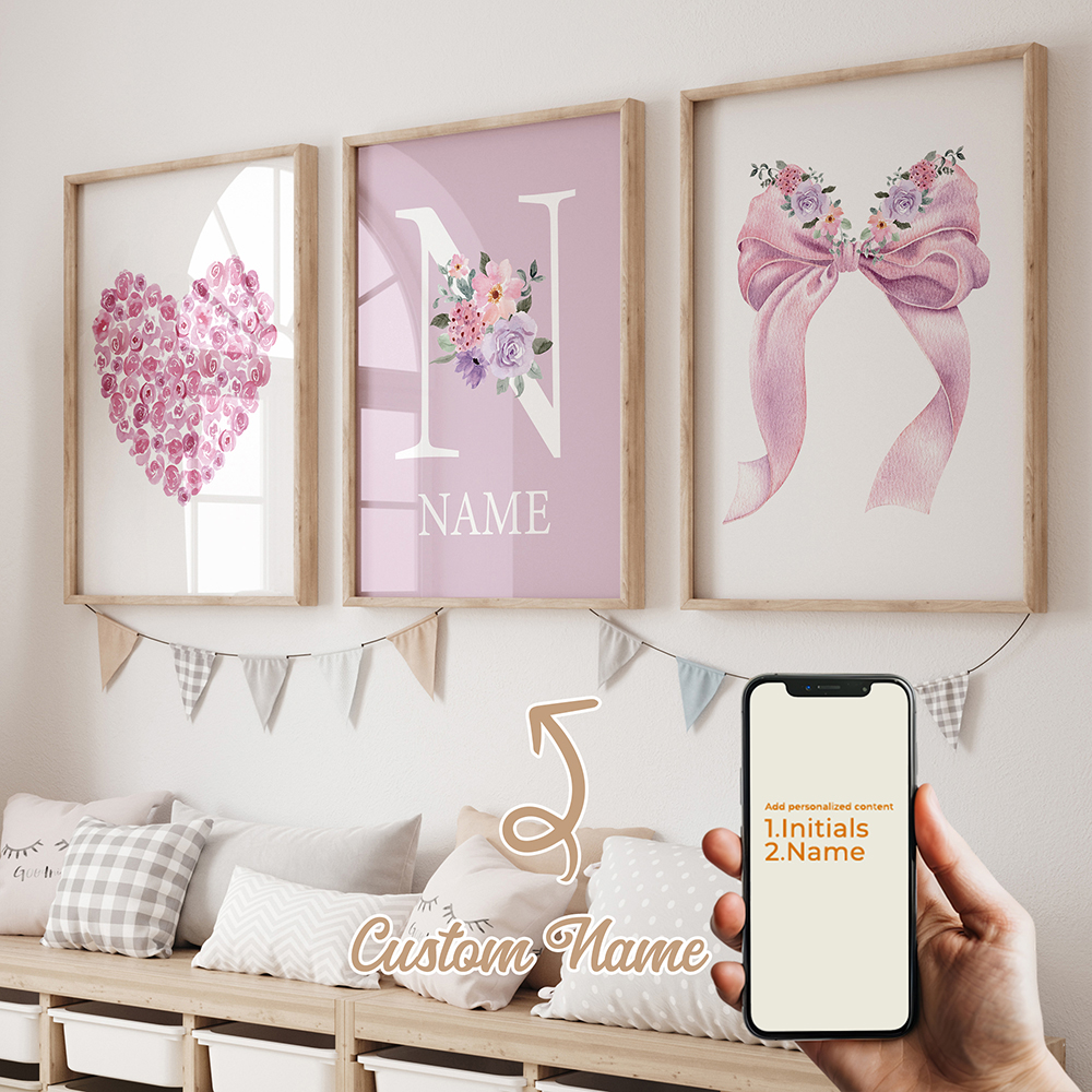 3pcs Personalized Custom Name  - Home Decor Aesthetic ulasan dan harga