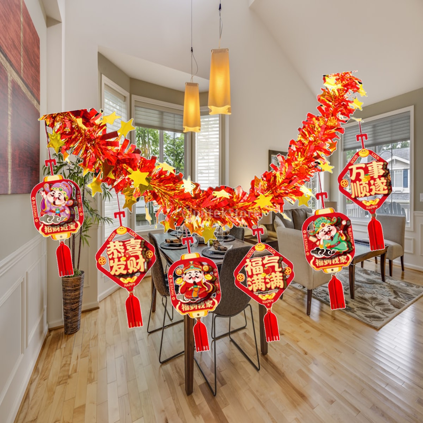 Chinese New Year Garland 2026, - Home Decor Garland ulasan dan harga