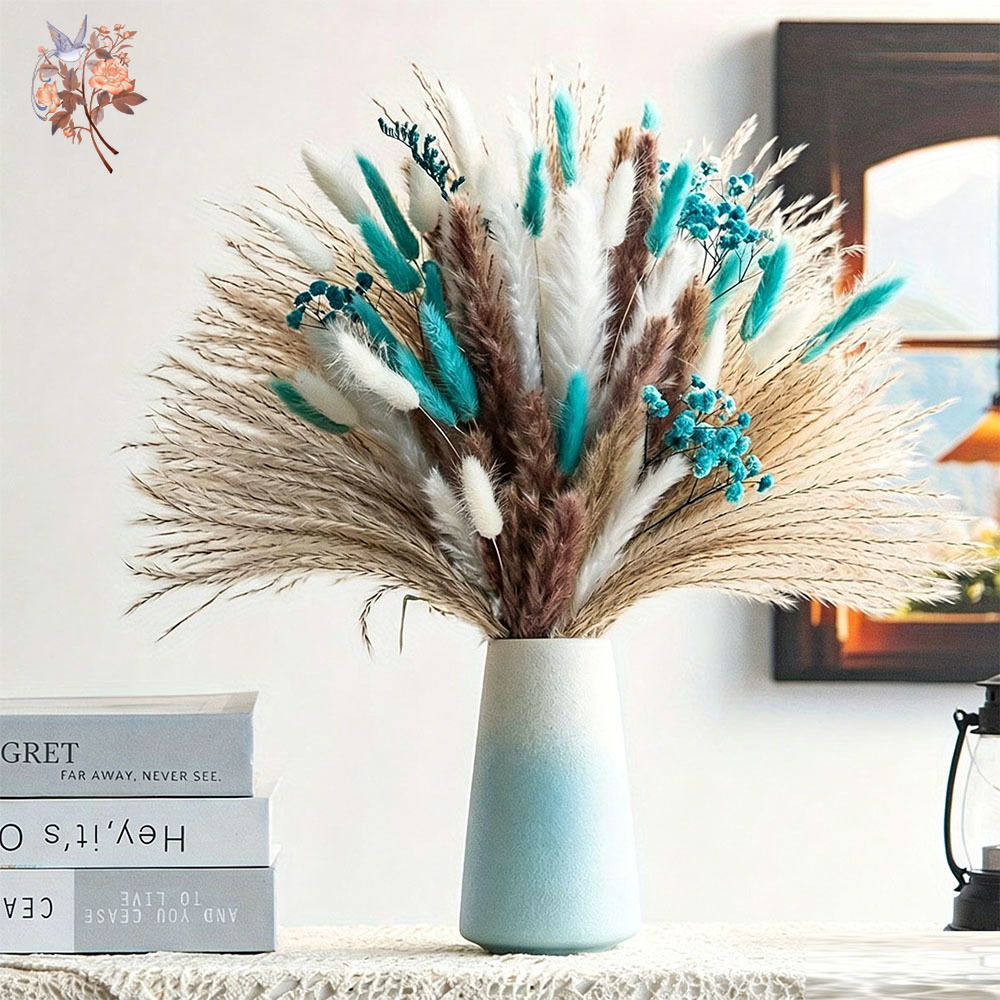 Mixed Natural Dried Pampas Gra - Pampas Grass Decor ulasan dan harga