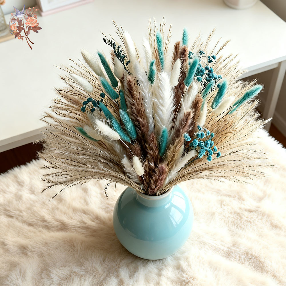 Mixed Natural Dried Pampas Gra - Pampas Grass Decor ulasan dan harga