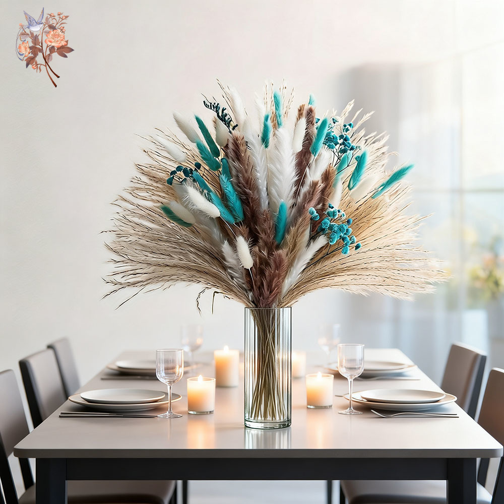 Mixed Natural Dried Pampas Gra - Pampas Grass Decor ulasan dan harga