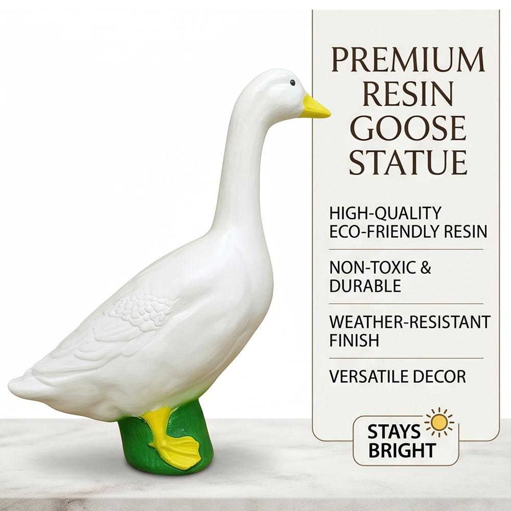 1/2Pcs 18cm Large White Goose  - Home Decor Simulator ulasan dan harga