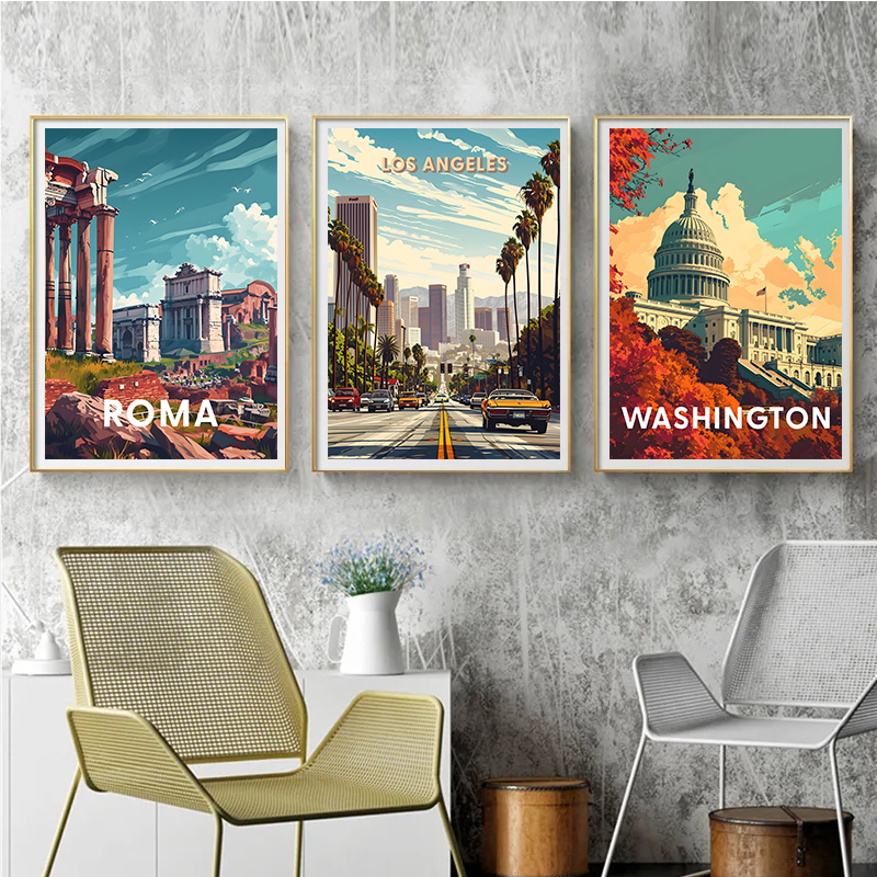 1pc Frameless Retro Holiday Tr - Home Decor London ulasan dan harga