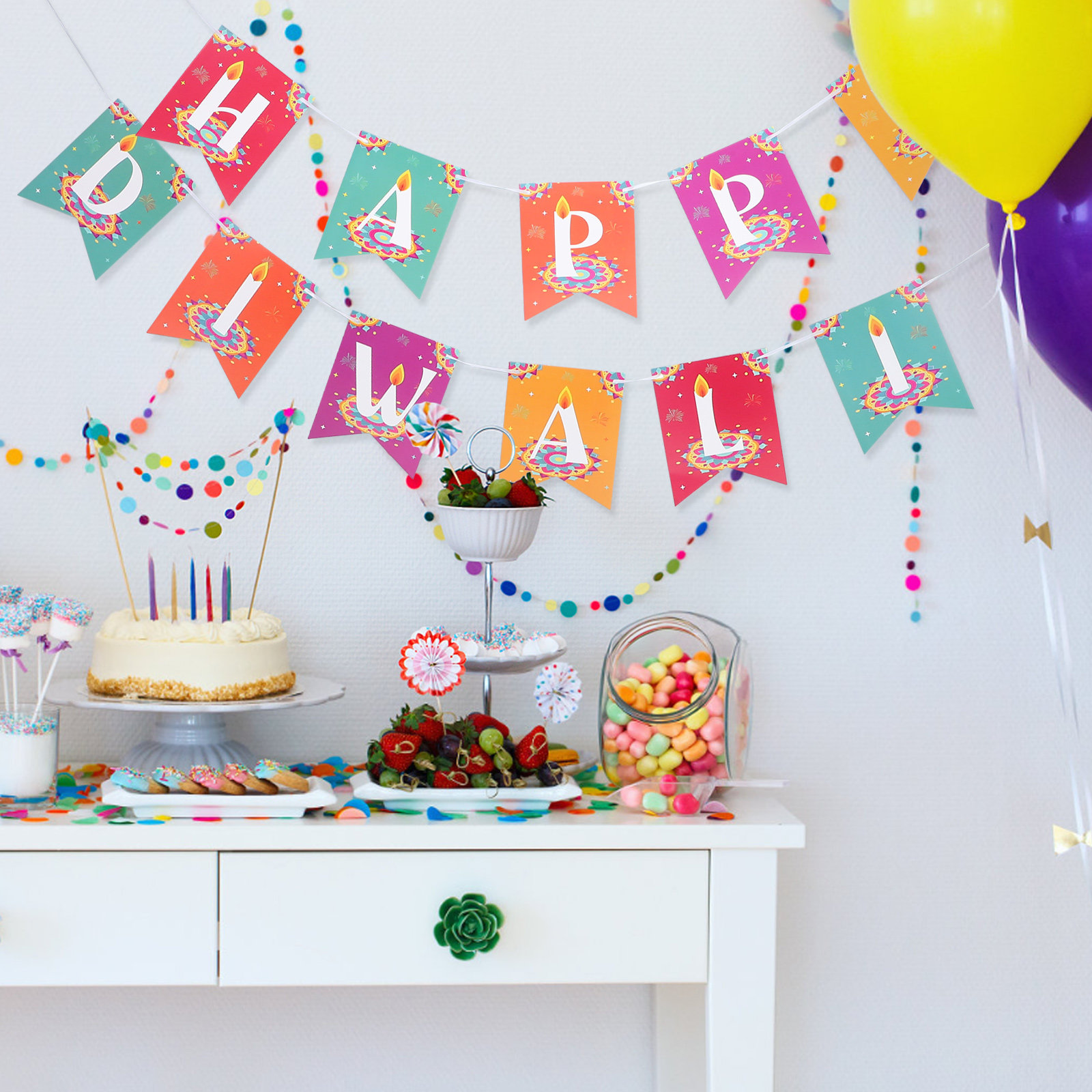 Celebrate Diwali Wall Decor Ba - Home Decor Garland ulasan dan harga