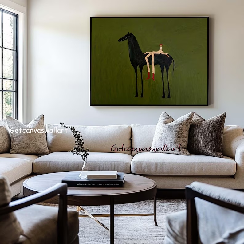 Modern Abstract Western Horse  - Home Decor Statue ulasan dan harga
