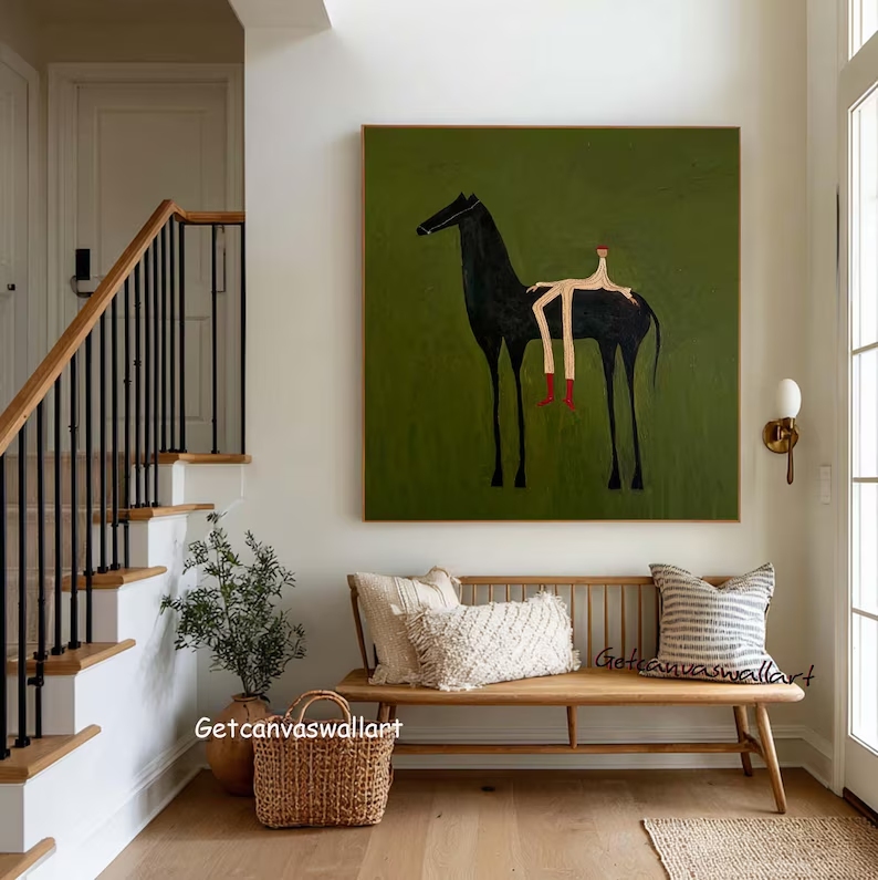 Modern Abstract Western Horse  - Home Decor Statue ulasan dan harga