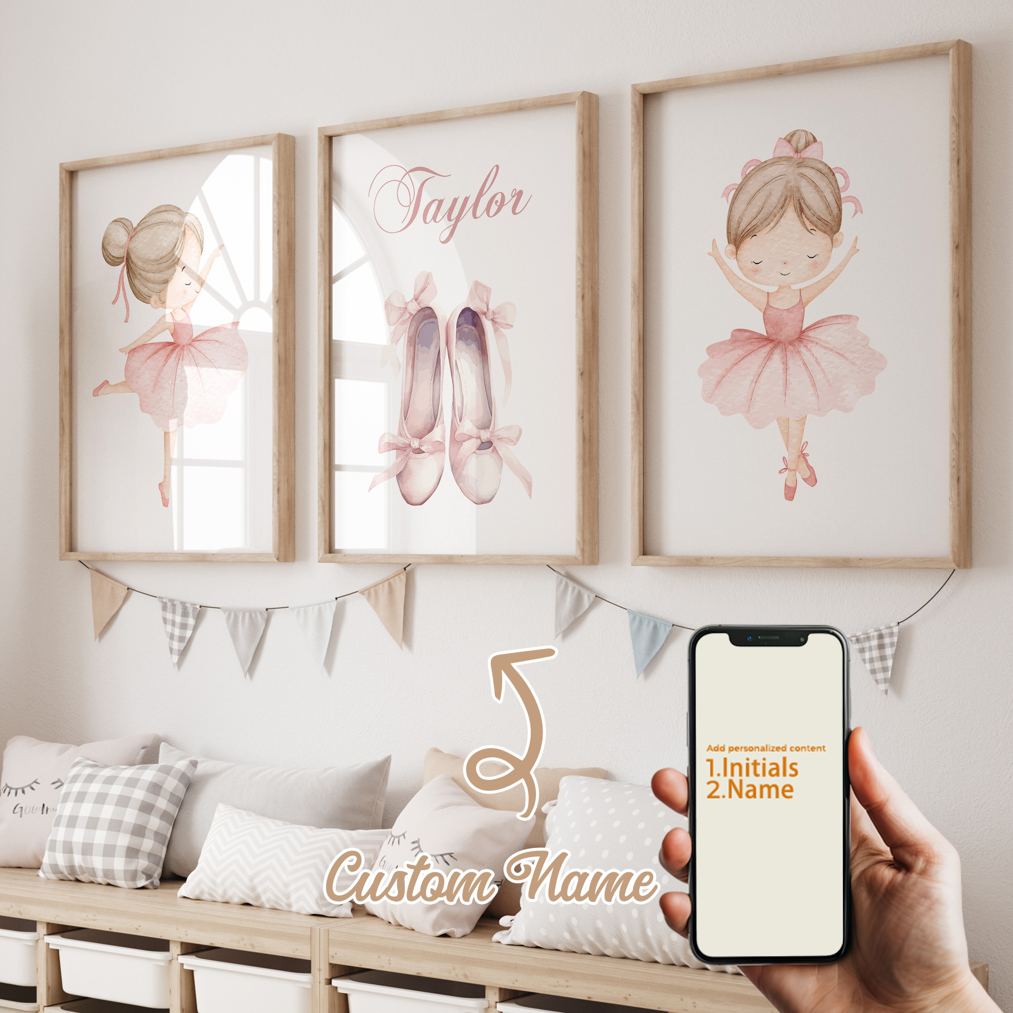 3pcs Personalized Custom Name  - Home Decor Aesthetic ulasan dan harga
