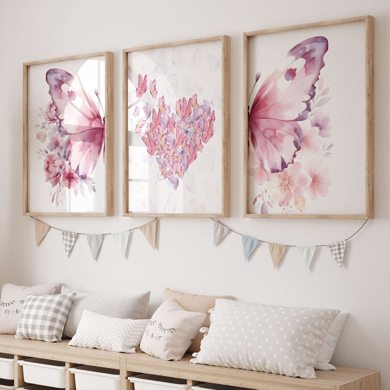 3pcs Cartoon Children Pink Lov - Home Decor Aesthetic ulasan dan harga
