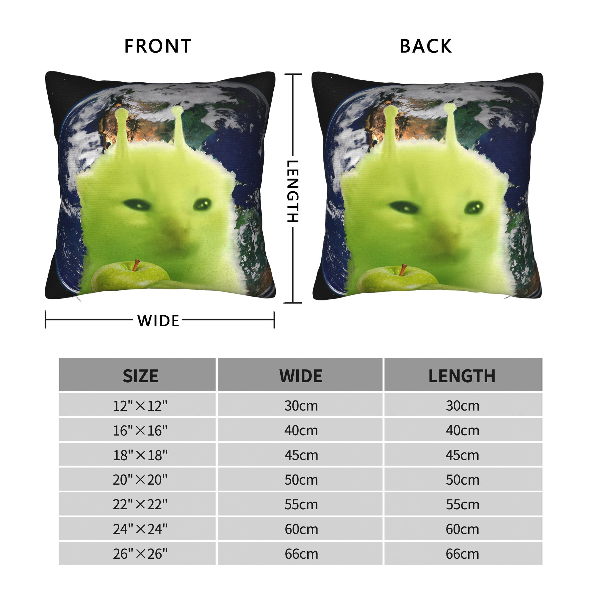 Green Alien Cat Meme Pillow Co - Home Decor Design Ideas ulasan dan harga