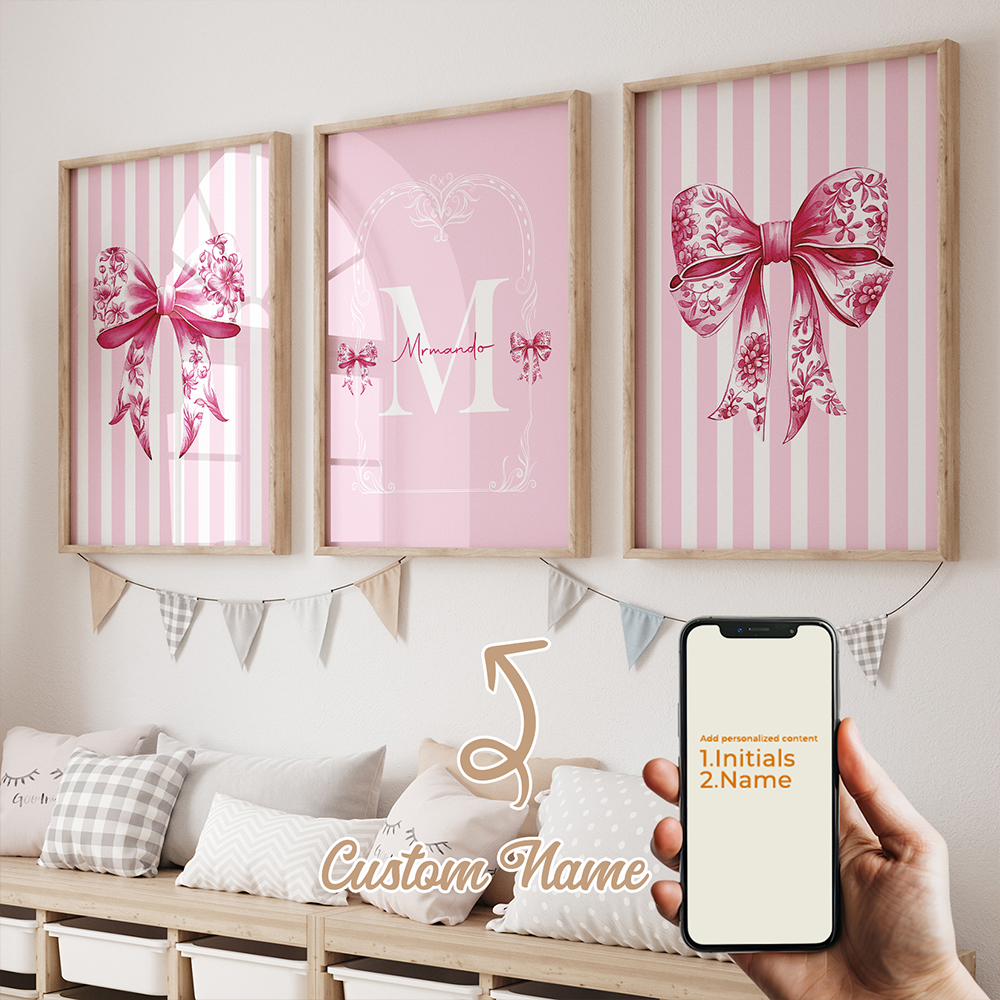 3pcs Personalized Custom Name  - Home Decor Aesthetic ulasan dan harga