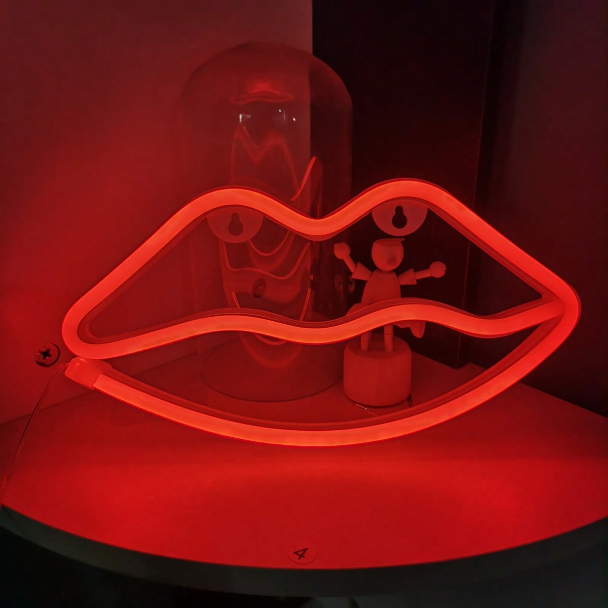 1 Pack Red Lips LED Neon Sign, - Home Decor Lamp ulasan dan harga