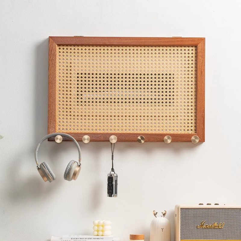 Wood Woven Rattan Electrical B - Home Decor Rustic ulasan dan harga