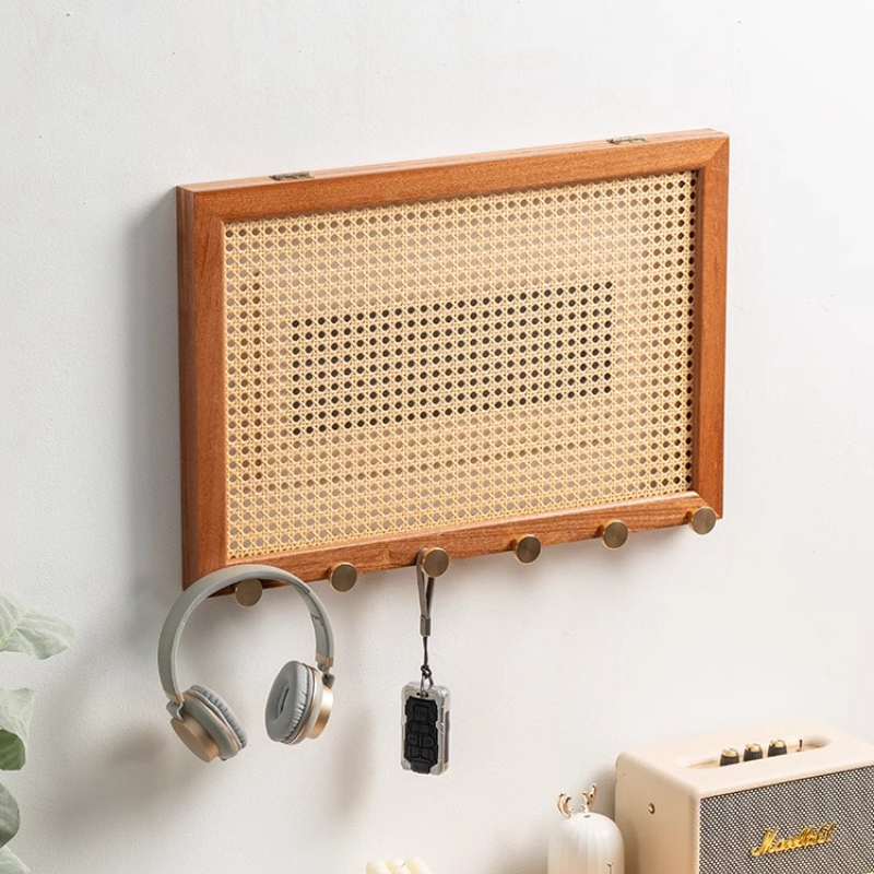 Wood Woven Rattan Electrical B - Home Decor Rustic ulasan dan harga