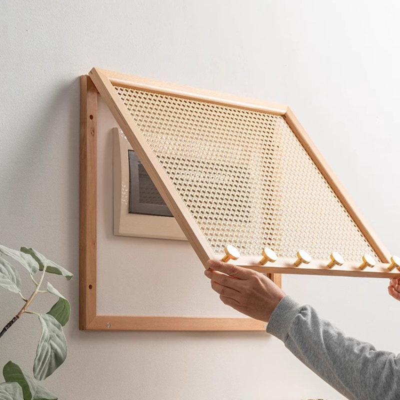 Wood Woven Rattan Electrical B - Home Decor Rustic ulasan dan harga