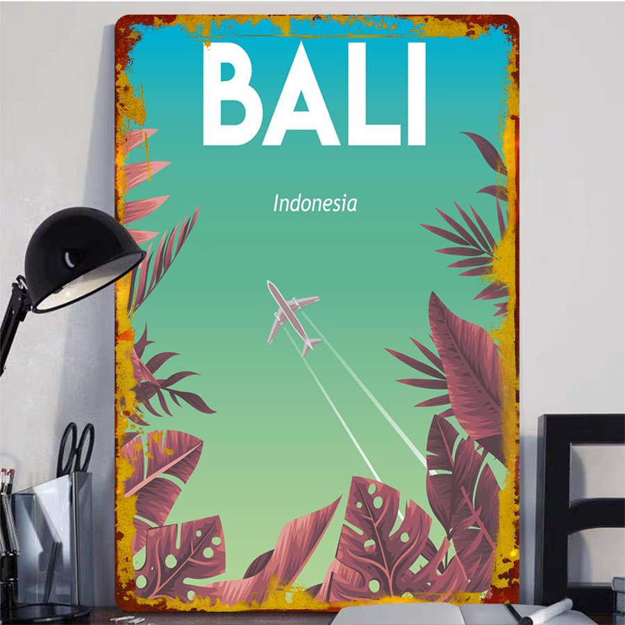 Bali Indonesia Scenery Metal W - Home Decor Indonesia ulasan dan harga