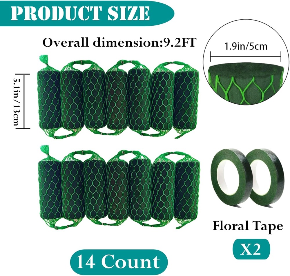 14Pcs 9.2Ft Floral Foam Garlan - Home Decor Garland ulasan dan harga