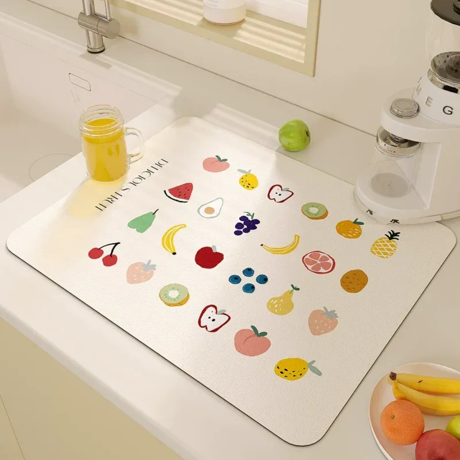 Cute Fruit Design Draining Mat - Home Decor Design Ideas ulasan dan harga