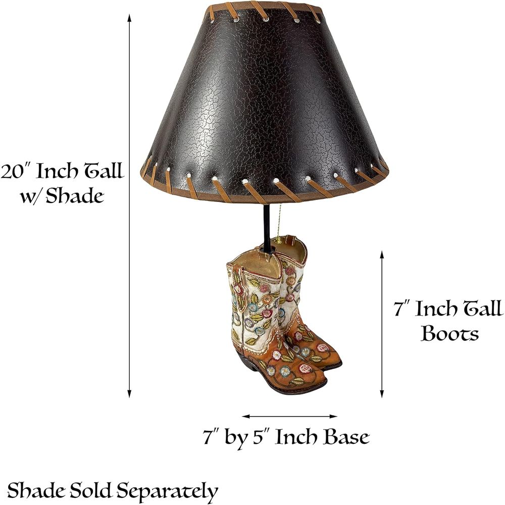 Western Cowboy Boot Table Lamp - Home Decor Rustic ulasan dan harga