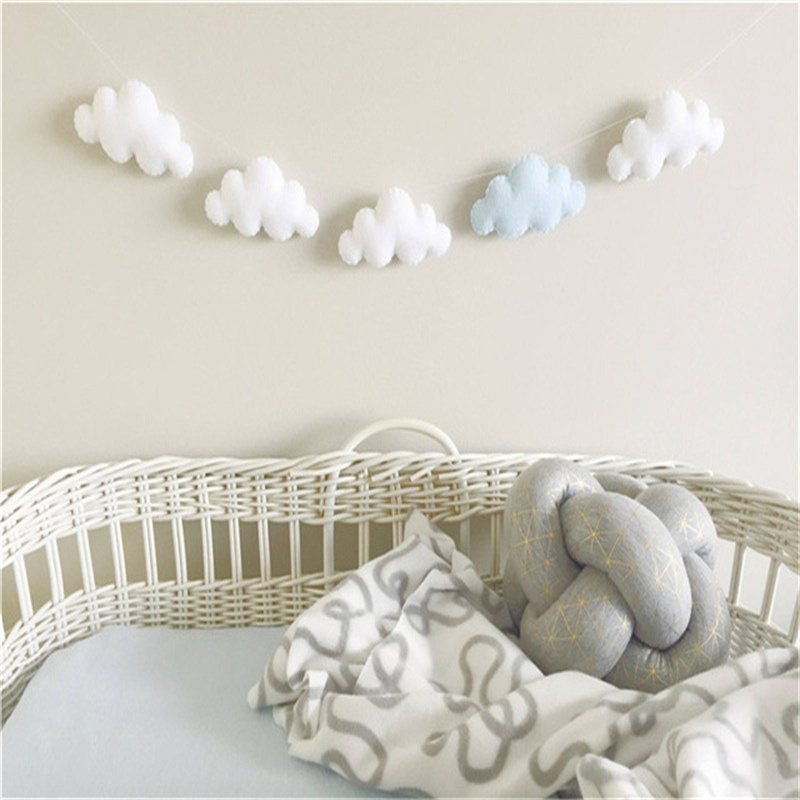 Nordic Felt Cloud Garlands Str - Home Decor Garland ulasan dan harga