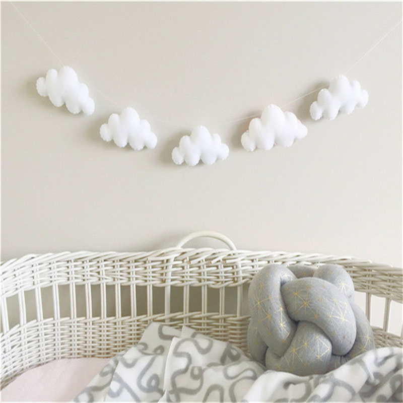 Nordic Felt Cloud Garlands Str - Home Decor Garland ulasan dan harga