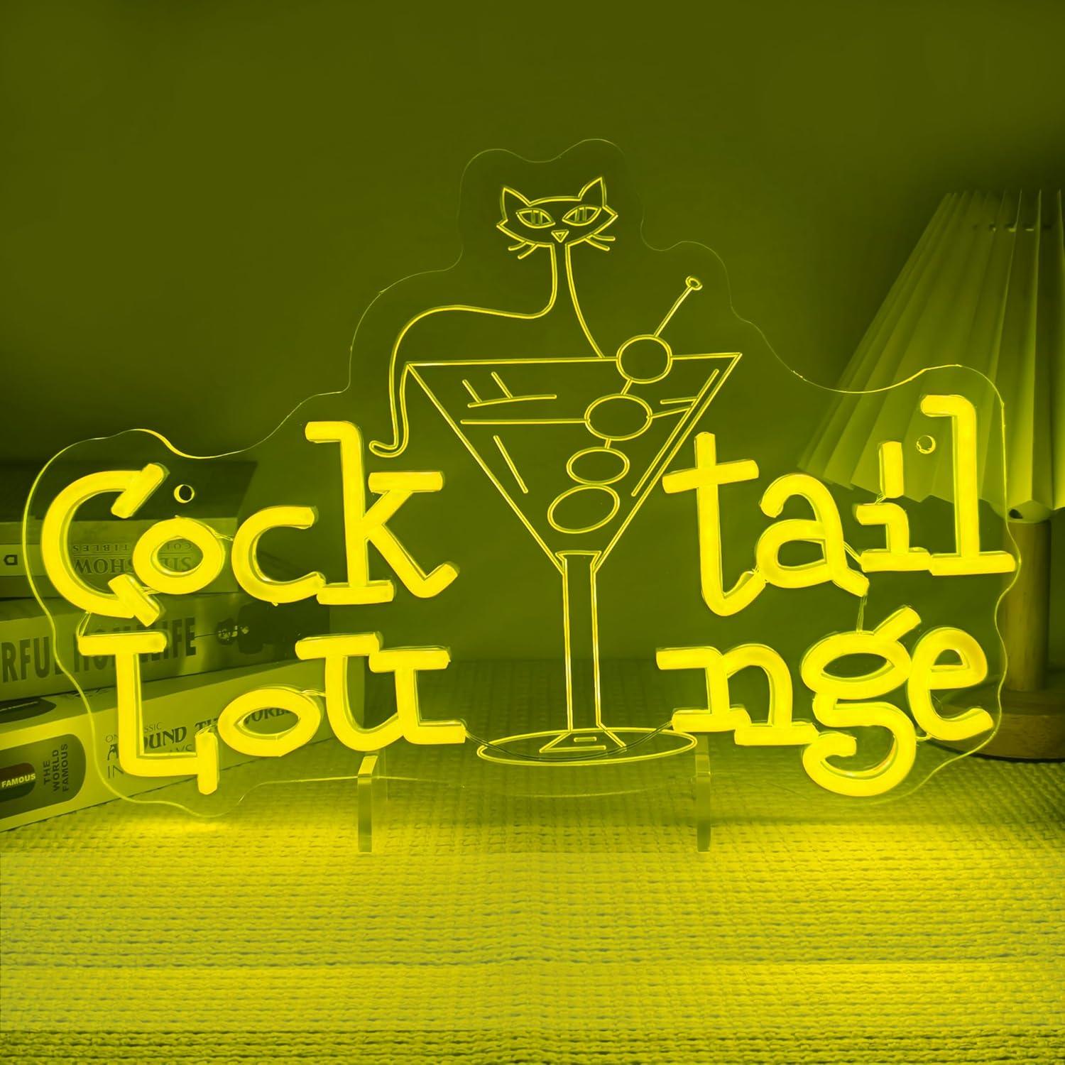 Cocktail Lounge Neon Sign Dimm - Home Decor Aesthetic ulasan dan harga