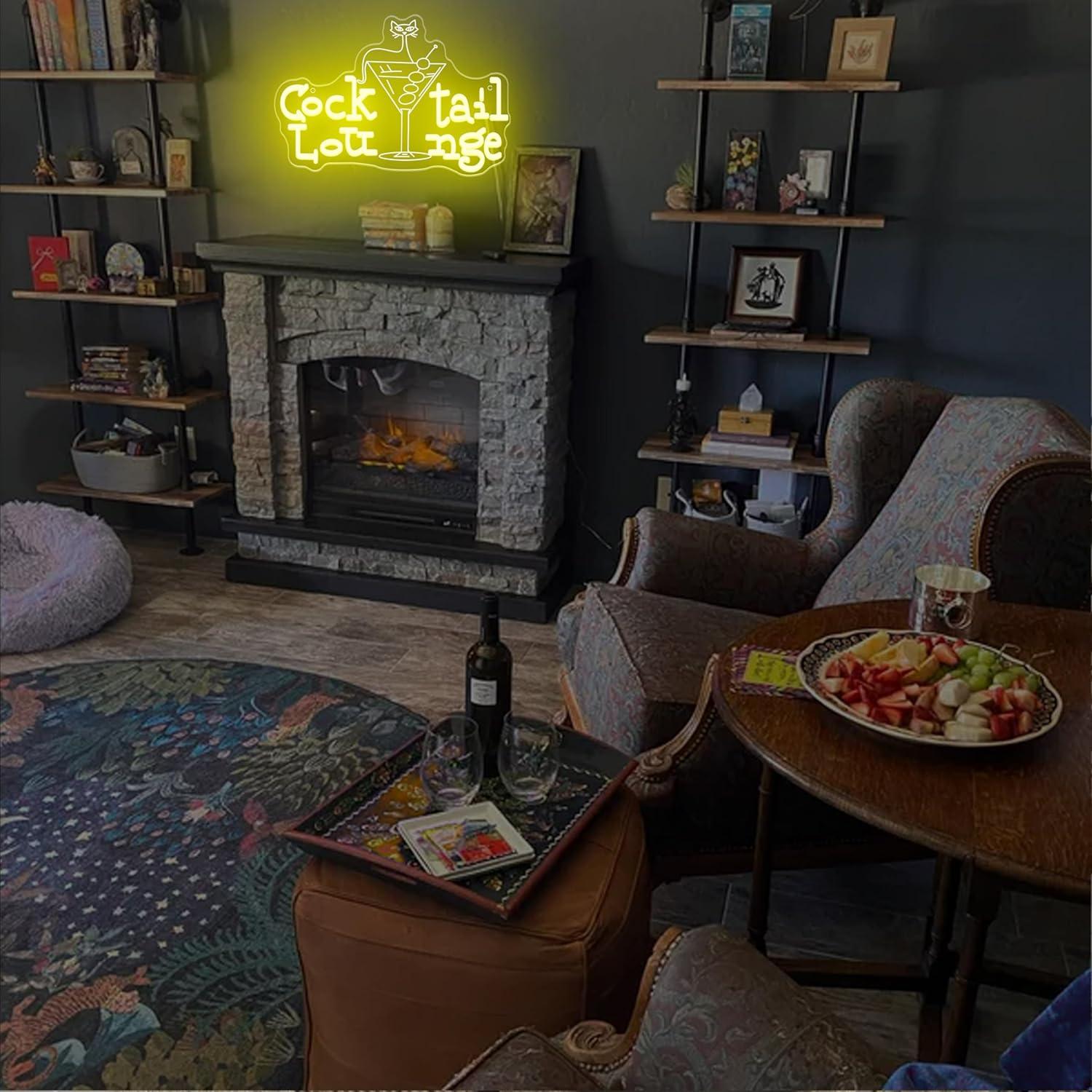 Cocktail Lounge Neon Sign Dimm - Home Decor Aesthetic ulasan dan harga