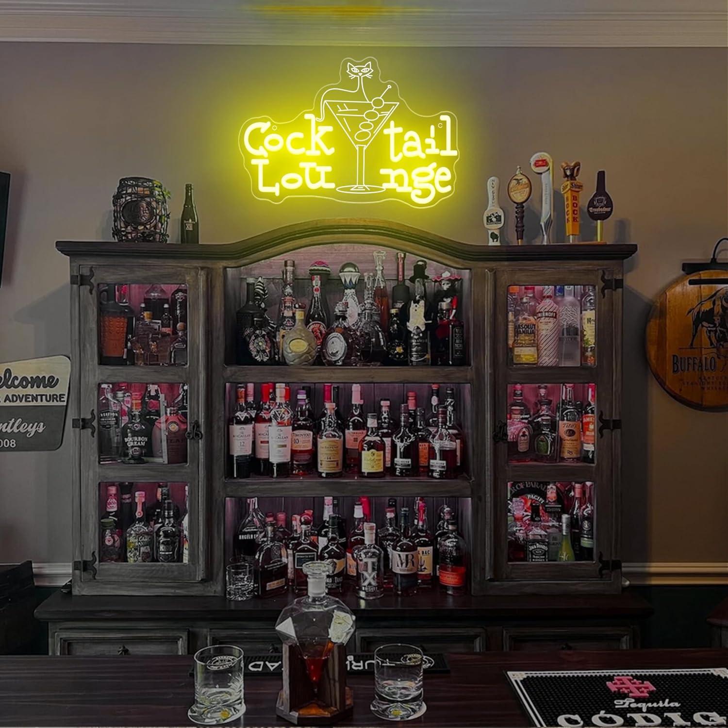Cocktail Lounge Neon Sign Dimm - Home Decor Aesthetic ulasan dan harga